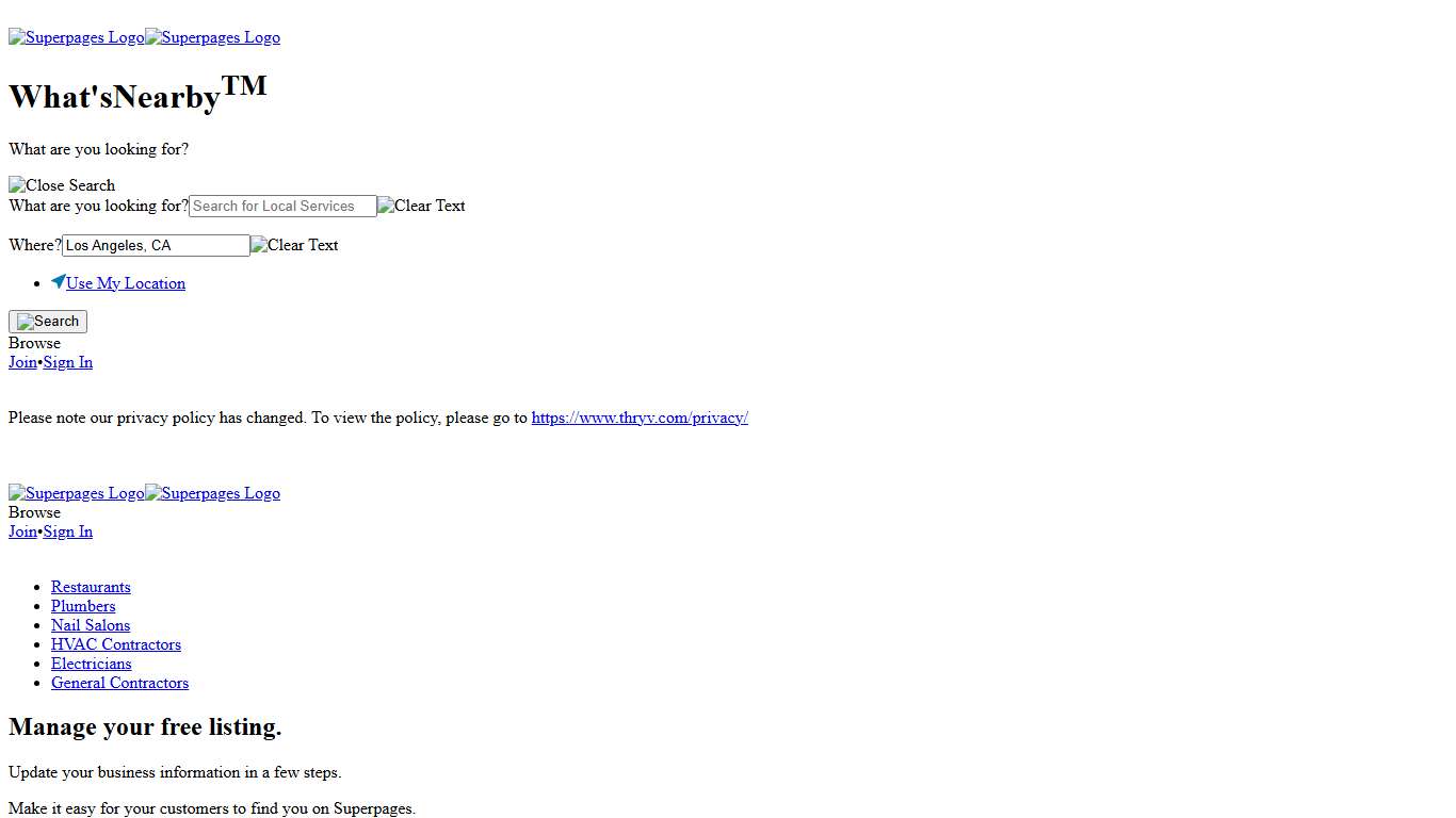 Superpages THE Local Business Directory